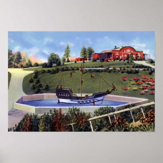Evansville Indiana Mesker Park Monkey Boat Poster (Vorne)