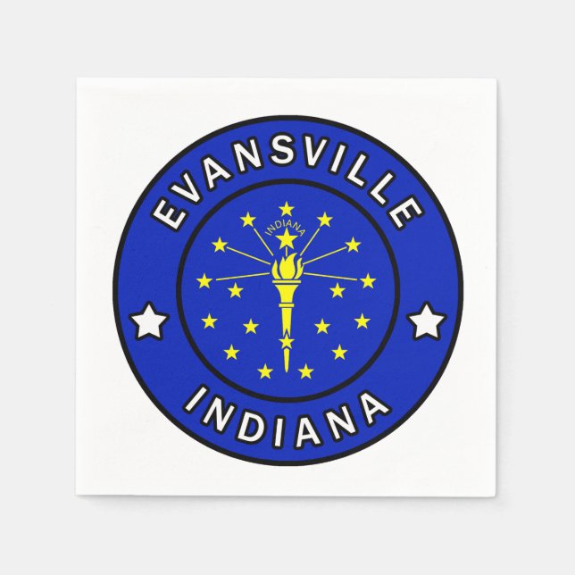 Evansville Indiana Serviette (Vorderseite)