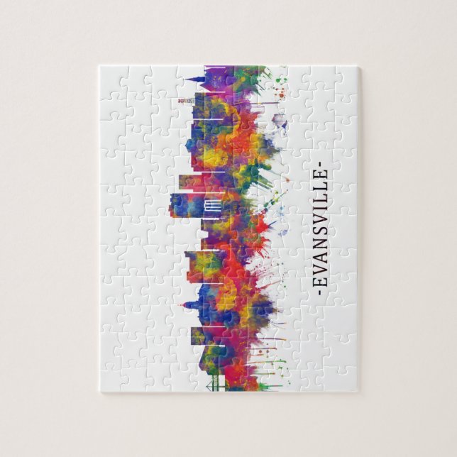 Evansville Indiana Skyline (Vertikal)