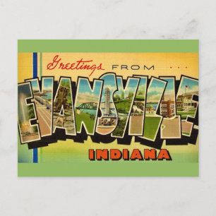 Evansville Indiana Vintage-Postkarte Postkarte