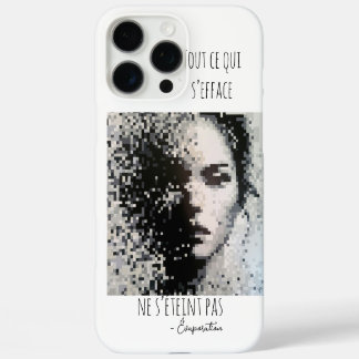 Évaporation Portrait Pixel Art Noir et Blanc iPhone 16 Pro Max Hülle