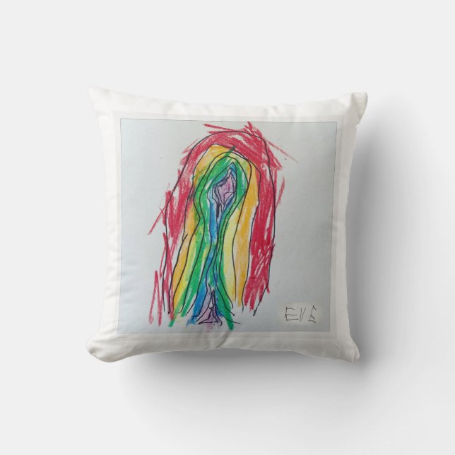 Eva's Regenbogen-Kissen Kissen (Vorderseite)