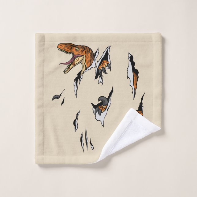 Évasion de vélociraptor (Gant de toilette)