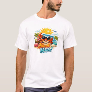 Évasion d'été doré – T-shirt basique pour hommes d