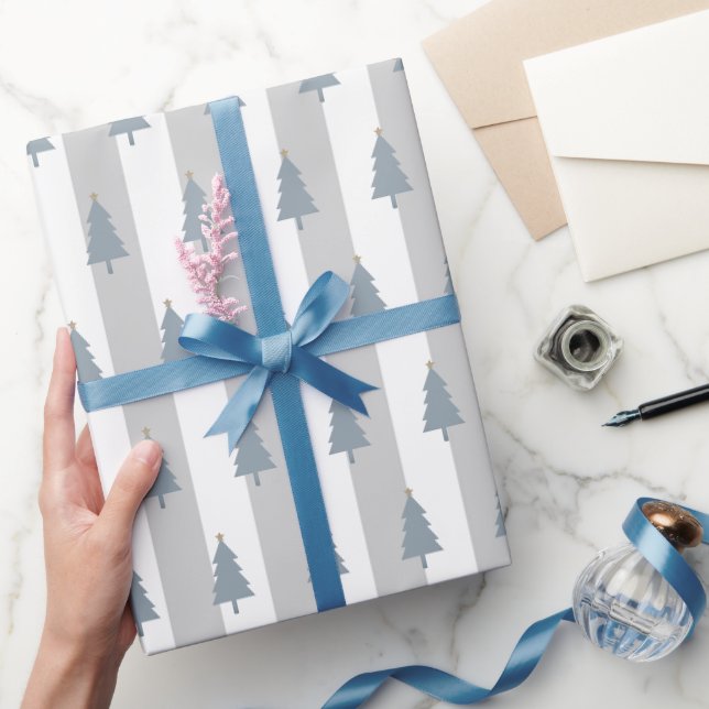Eve and Sofie Gray Christmas Wrapper Geschenkpapier (Schenken)