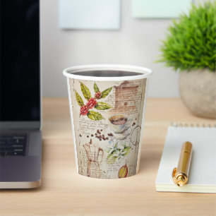 EVE bemalt Kaffee botanische Illustration Pappbecher