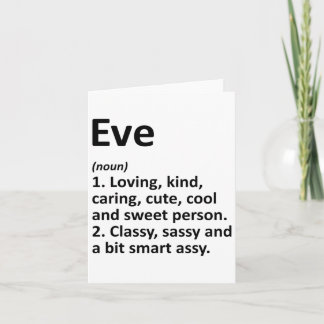 Eve Definition Personalisiert Name Funny Birthday Karte