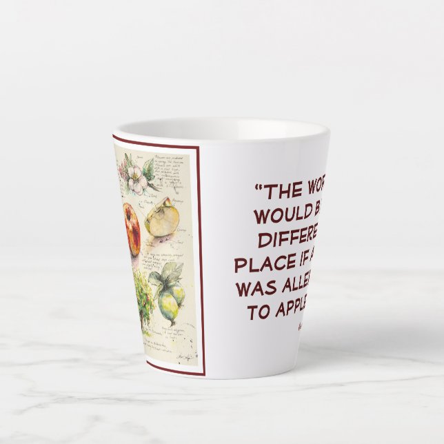 EVE Gemalte Illustration von Apple Zwei-Ton Milchtasse (Vorderseite)