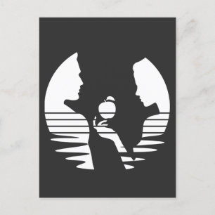 Eve Hand an Adam, Weiße Version 2/3 Postkarte