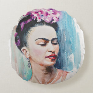 Eve Painted Frida Rundes Kissen
