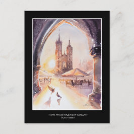 EVE Painted Krakau Old Town Postcard Postkarte