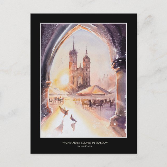 EVE Painted Krakau Old Town Postkarte (Vorderseite)