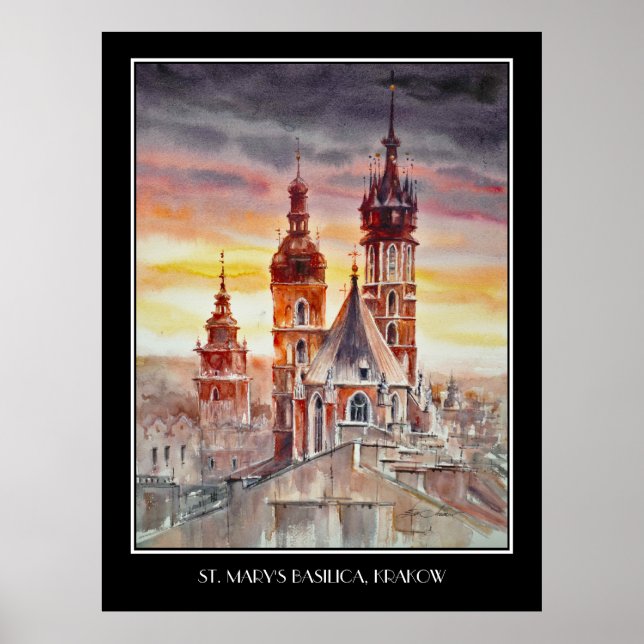 EVE Painted Krakau, Polnische Altstadt Poster (Vorne)