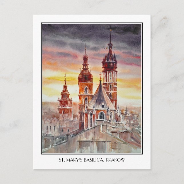 EVE Painted Krakau, Polnische Altstadt Postkarte (Vorderseite)