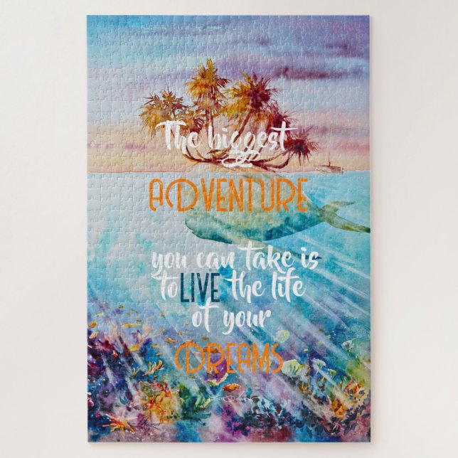 Eve Painted Tropical Island Whale (Vertikal)