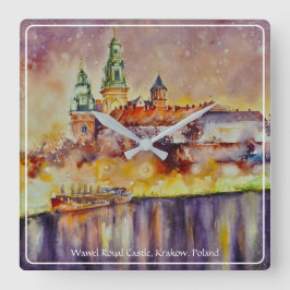 EVE Painted Wawel, Krakau, Polen Quadratische Wanduhr
