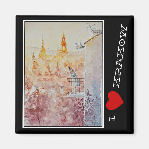 EVE Painting Morning in Krakau, Polen Magnet