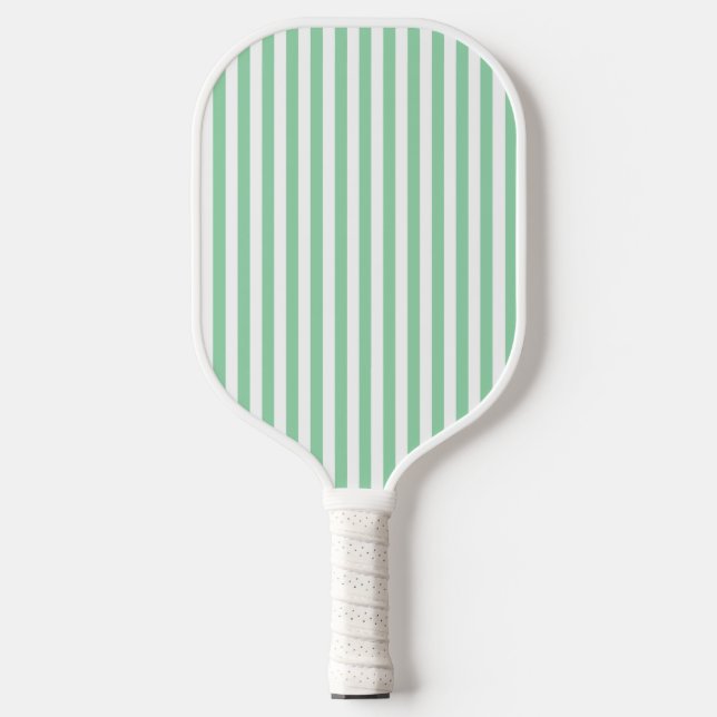 Eve und Sofie Green Stripes Pickleball Schläger (Vorderseite)