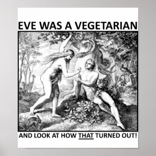 Eve Vegetarisches Lustiges Poster