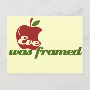 Eve war Gerahmt Postkarte