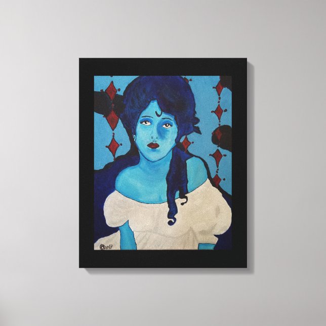 Evelyn Blue Leinwanddruck (Vorderseite)