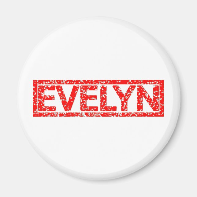 Evelyn Briefmarke Magnet (Vorne)