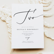 EVELYN Elegant Calligraphy Script 2. Birthday Inv