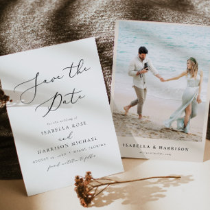 EVELYN Elegante Kalligrafie-Skript Save the Date Einladung