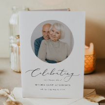 EVELYN Elegantes Script Memorial Beerdigung Progra