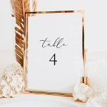 EVELYN Elegantes Script Moderne Minimale Tischnumm Einladung<br><div class="desc">Diese Tischnummer besticht durch einen eleganten Kalligraphie-Script-Schriftart und modernes minimalistisches Design. Editieren Sie einfach die Tischnummer und fügen Sie 'Quantität 1' in Ihren Warenkorb ein. Ändern Sie die Anzahl und wiederholen Sie alle Tabellen. Diese Tischnummer ist die perfekte Ergänzung zu Ihrer klassischen Hochzeit,  Babydusche,  Brautparty oder anderen besonderen Veranstaltungen.</div>