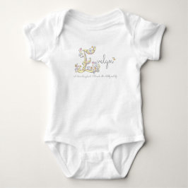 Evelyn girls name meint E monogramm herzen Baby Strampler
