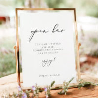 EVELYN Modernes elegantes Calligraphy Open Bar Dri