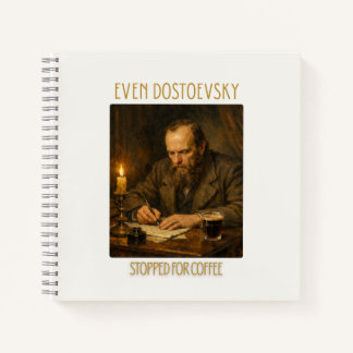 Even Dostoevsky Stopped for Coffee | Notebook Notizbuch