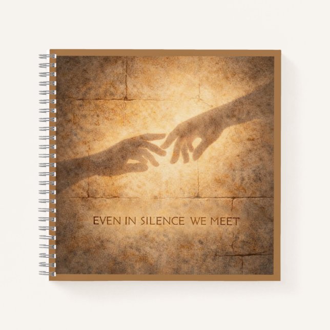 Even in Silence We Meet – Romantic Minimal  Notizbuch (Vorderseite)
