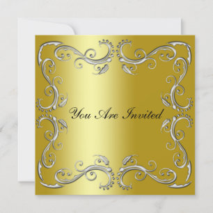 Événement Entreprise Toute Occasion Invitation Or