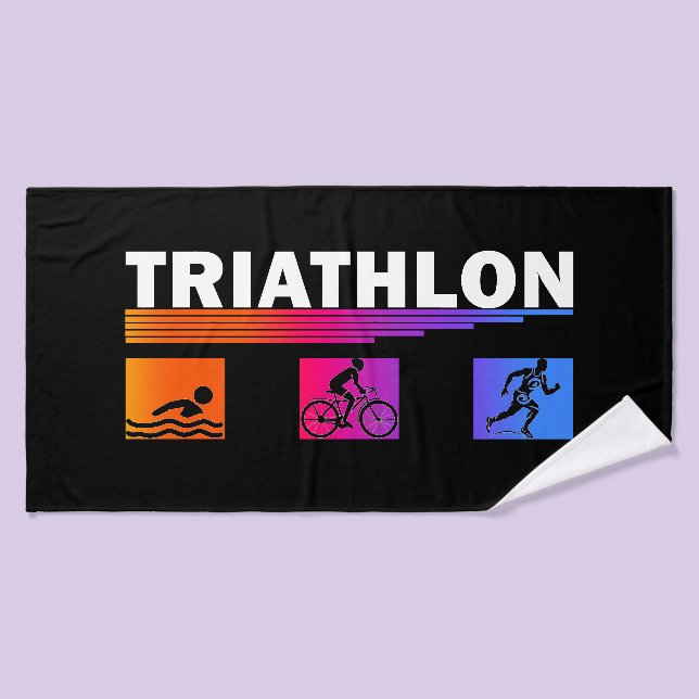 ÉVÉNEMENT Serviettes/50-100/ Triathlon : Baignade, (Serviette de bain)