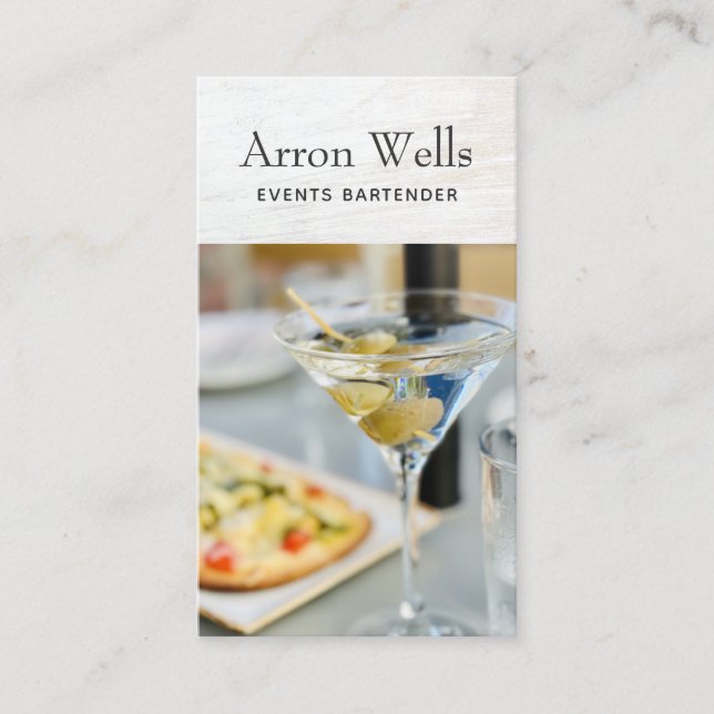 Événements Bartender Carte de visite (Devant)