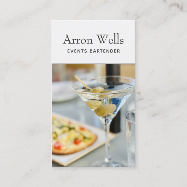 Événements Bartender Carte de visite (Devant)
