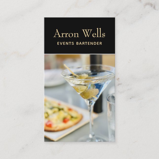 Événements Bartender Carte de visite (Devant)