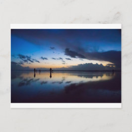 Evening clam hunt postkarte