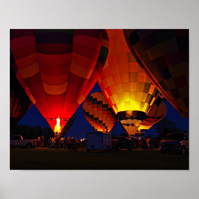 Evening Glow Hot Air Ballon Fine Art Poster (Vorne)
