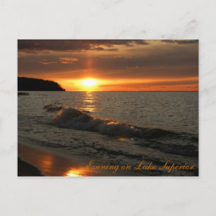 Evening on Lake Superior Postkarte