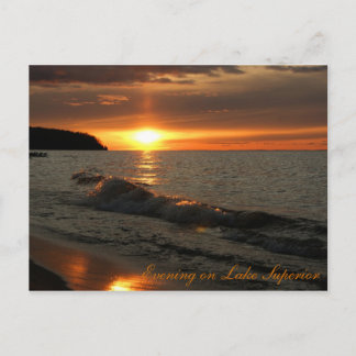 Evening on Lake Superior Postkarte