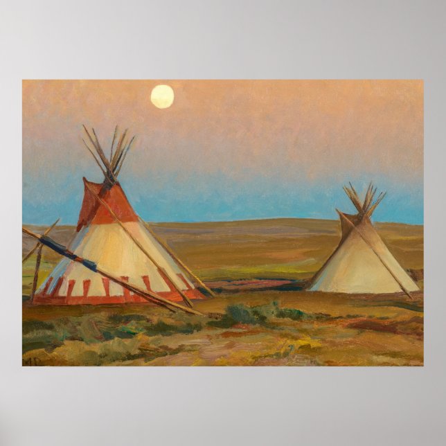 Evening on the Blackfeet Reservation by Dixon Poster (Vorne)