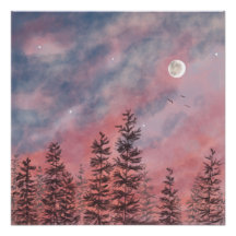 Evening red sky