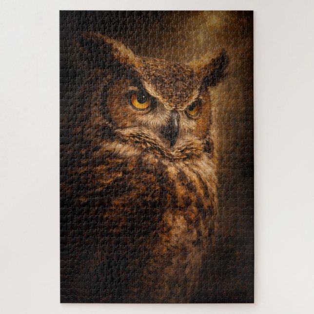 Evening Sentinel | Owl Art | Puzzle (Vertikal)