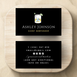 Event Barkeeper Tropical Sommerlicher Cocktail Dri Visitenkarte