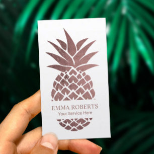 Event Catering Rose Gold Ananas Persönlicher Koch Visitenkarte