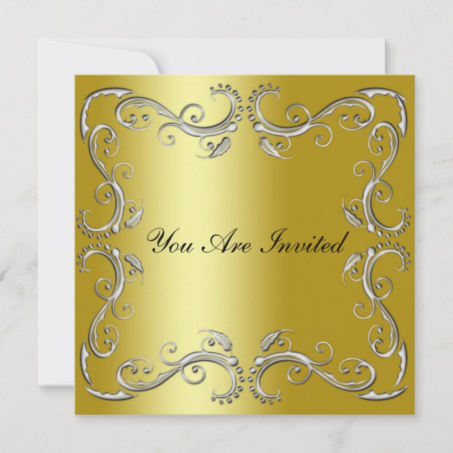 Event Corporate Jegliche Einladung Gold (Vorderseite)