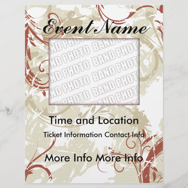 Event Floral Grunge Flyer (Vorne)